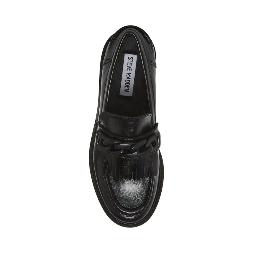 Loafers Steve Madden Malory Cuero Mujer Negras | ES XWS236